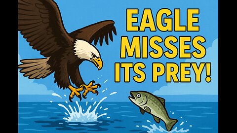 Eagle Misses Its Prey: The Fish’s Lucky Escape!