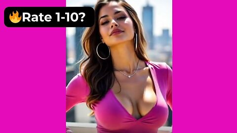 🔥 Rate Her Chest in This Cleavage-Revealing Magenta Pink Top 1-10? 😍 Supermodel 4K