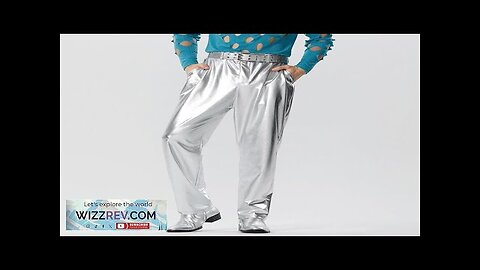 INCERUN Men Shiny Pant with Pockets Party Nightclub Style Pantalons Men's Coated Review