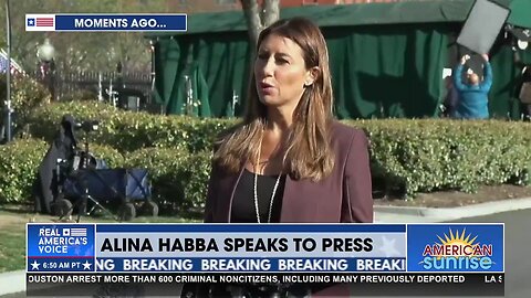 BREAKING: ALINA HABBA SPEAKS TO PRESS (02:58)