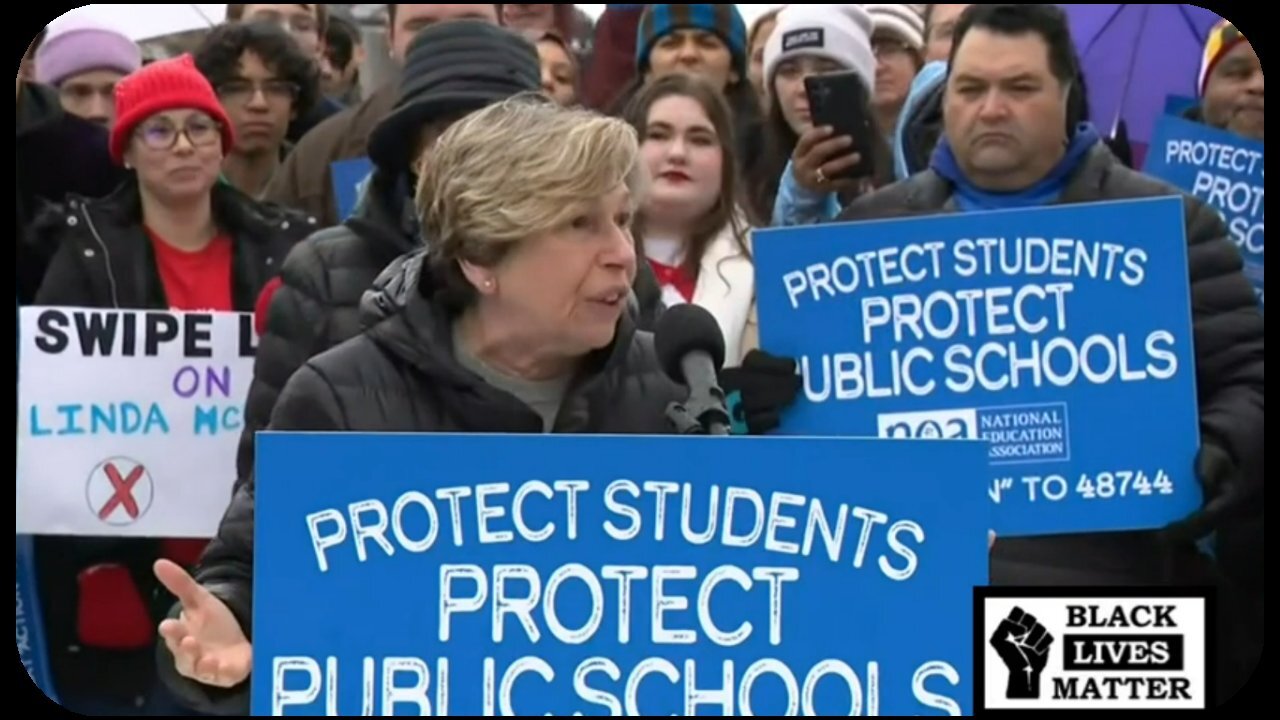 Radical Democrats join Radical Teacher Unions to Protest - Feb. 12, 2025