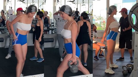Grandma 😳 makes Couples Fight at the GIM 🤣👇🏻 