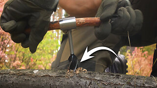 Creating GREAT bushcraft HAMMER in the outdoors