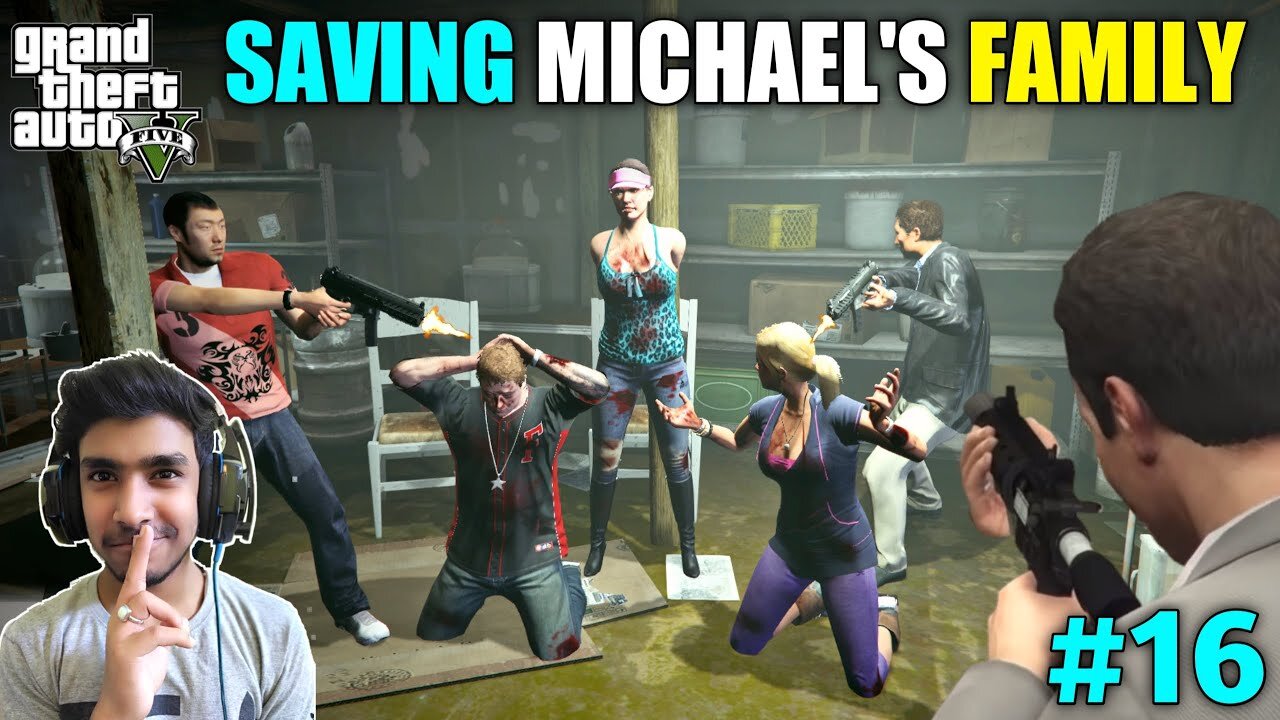 Rescue Michael's Family From Kidnappers GTA V Gameplay #16