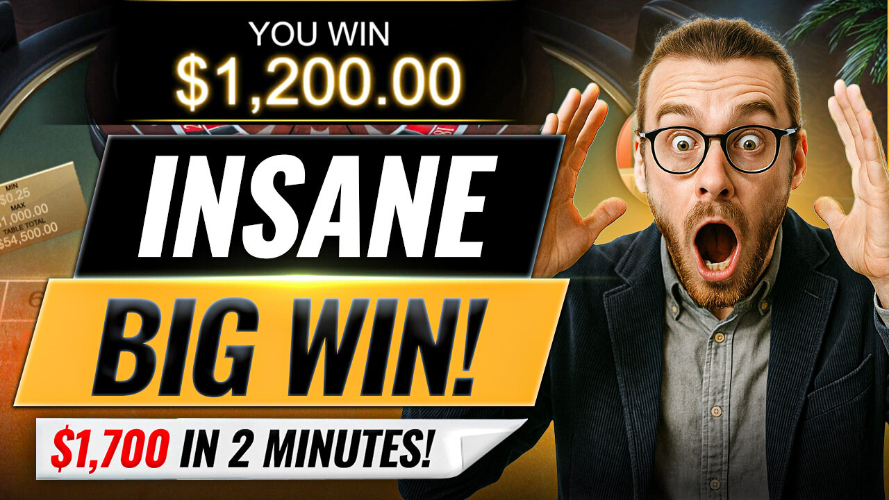 🔥 INSANE ROULETTE BIG WIN: $1,700 in 2 Minutes with THIS Strategy!