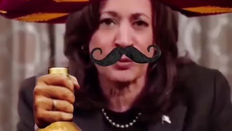 Kamala Harris with her tequilla and sombrero! 🌮