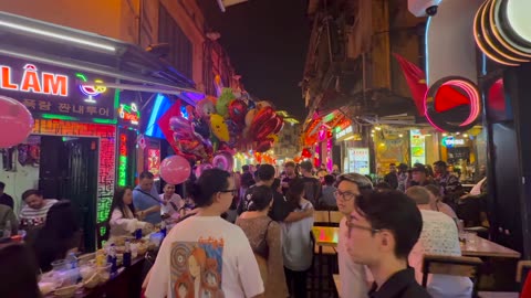 Clubbing on Beer Street in Hanoi, Vietnam