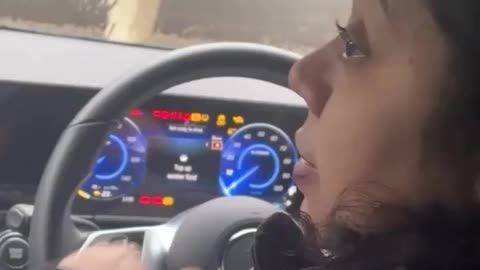 She seems to be mad.