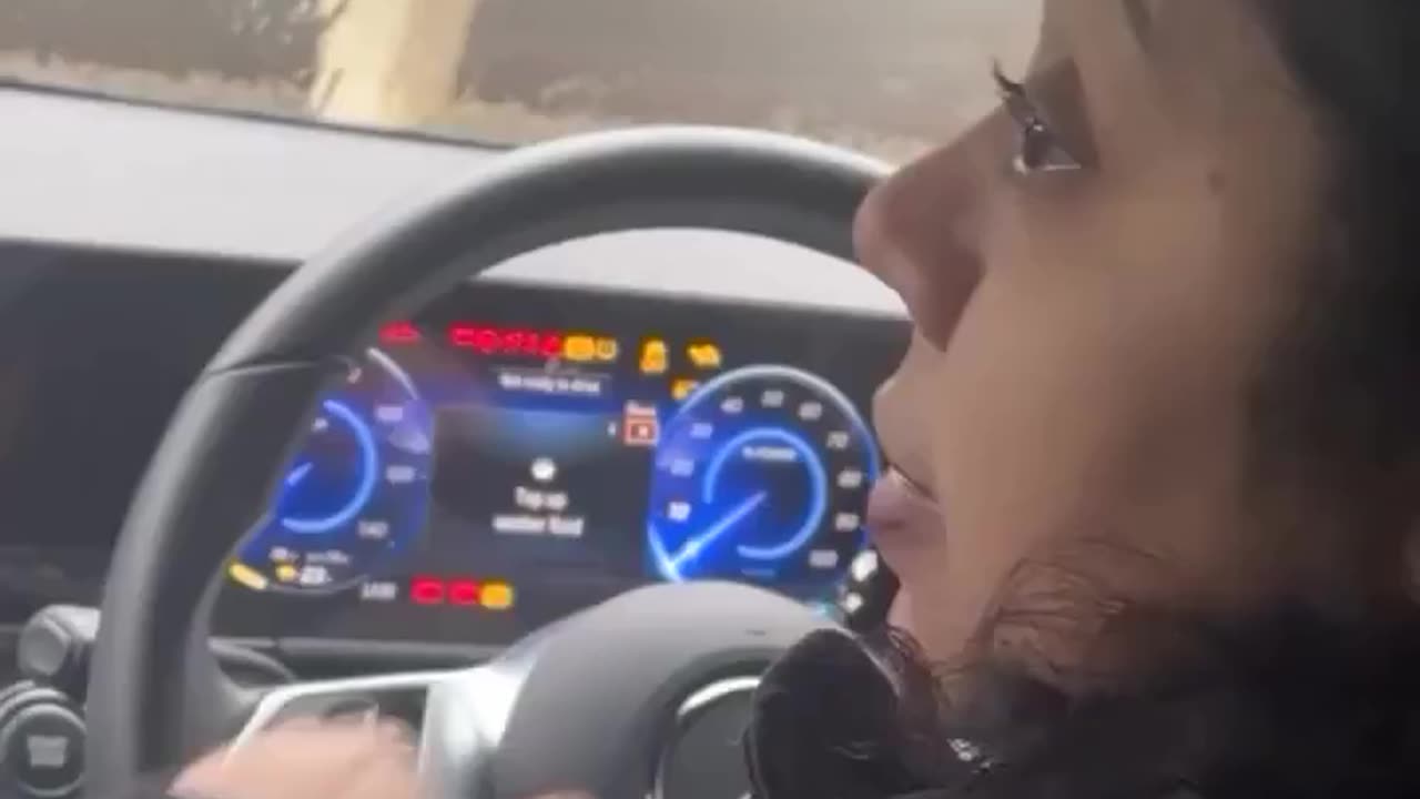 She seems to be mad.