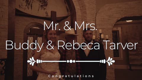 Congratulations Buddy & Rebeca Tarver! 12-21-2023