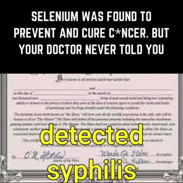 Selenium was found to prevent and cure cancer. But your doctor never told you....