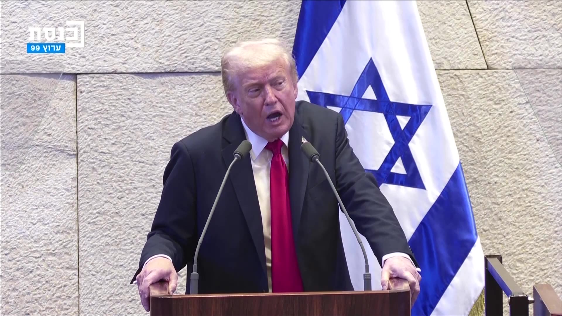 Trump tells Knesset long nightmare over for Israelis and Palestinians