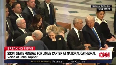 Obama and Trump have extended conversation at Carter's funeral