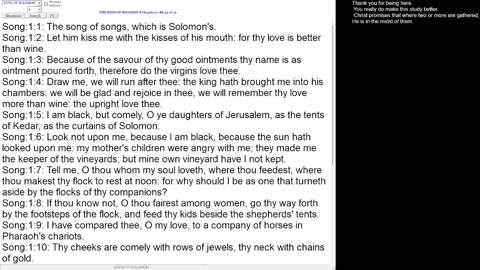 Song of Solomon 1 (NOT FOR CHILDREN)