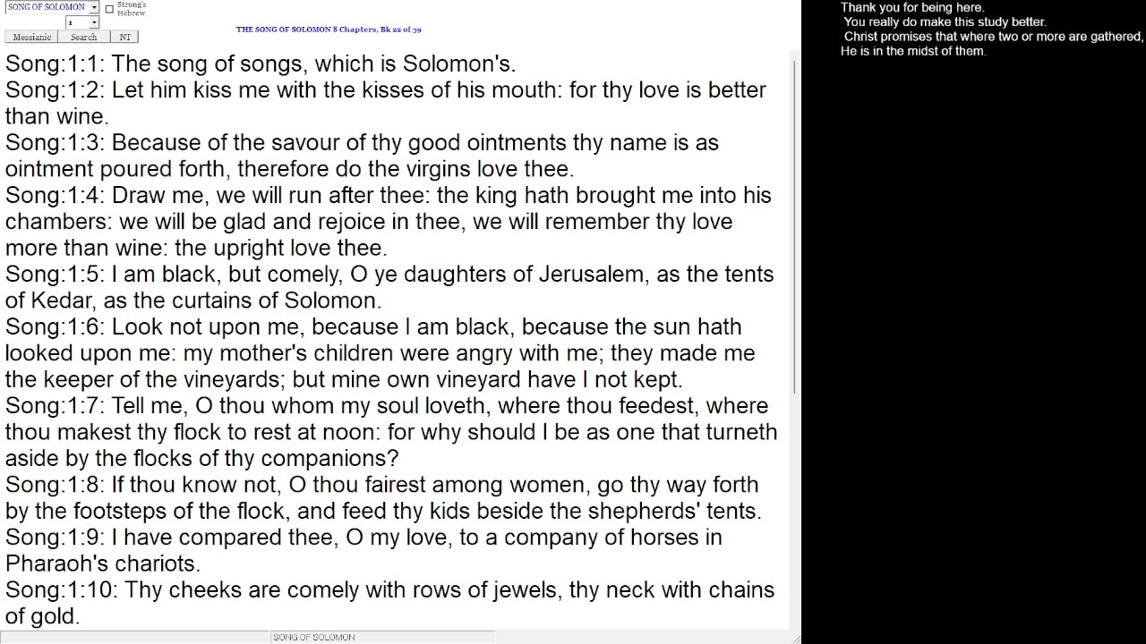 Song of Solomon 1 (NOT FOR CHILDREN)