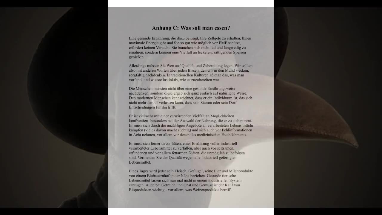 A fertőzés mítosza - "C" függelék: Mit együnk?