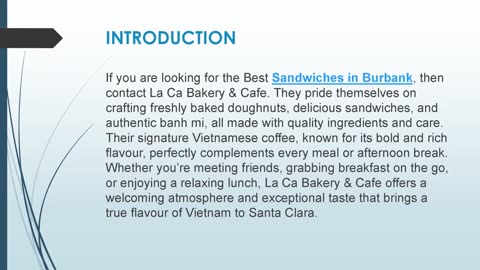 Best Sandwiches in Burbank