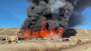 A massive fire has engulfed a large building in Utah County, Utah. pt 2