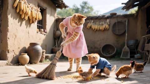 Papa Cat Works Tirelessly to Support Family – All His Hard Work Makes His Kittens’ Smiles Worth It!