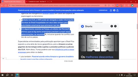 Possível acordo entre Amazon e governo brasileiro levanta preocupações sobre soberania
