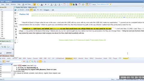 BIBLE STUDY PSALMS 142