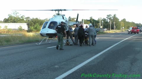 MOTORCYCLE DRIVER CRITIAL AFTER CRASH WITH 18 WHEELER, GOODRICH TEXAS, 10/08/25...
