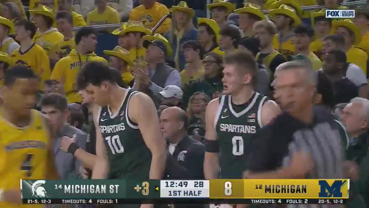 US Sports Basketball Feat. No. 14 Michigan State Spartans vs. No. 12 Michigan Wolverines Highlights