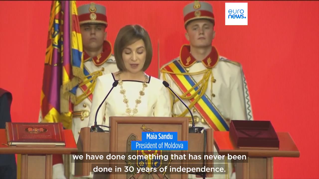 Maia Sandu sworn in for second term as Moldova's president amid EU hopes