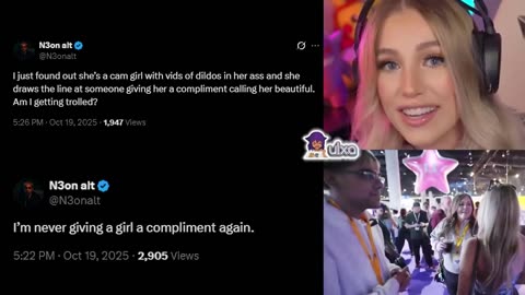 N3on responds to the BACKLASH he is receiving after calling Twitch streamer, "Emerome", beautiful.