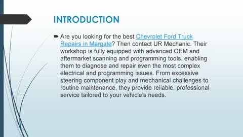 Best Chevrolet Ford Truck Repairs in Margate