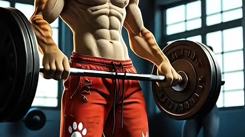 slim cat turn into a muscular cat
