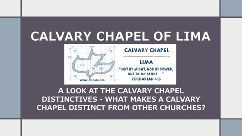 Calvary Distinctives 120325