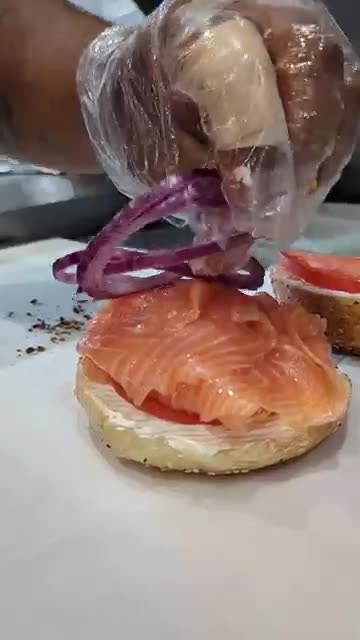 🥯 Insane Smoked Salmon Lox Bagel?! Utopia Bagels NYC 😱✨
