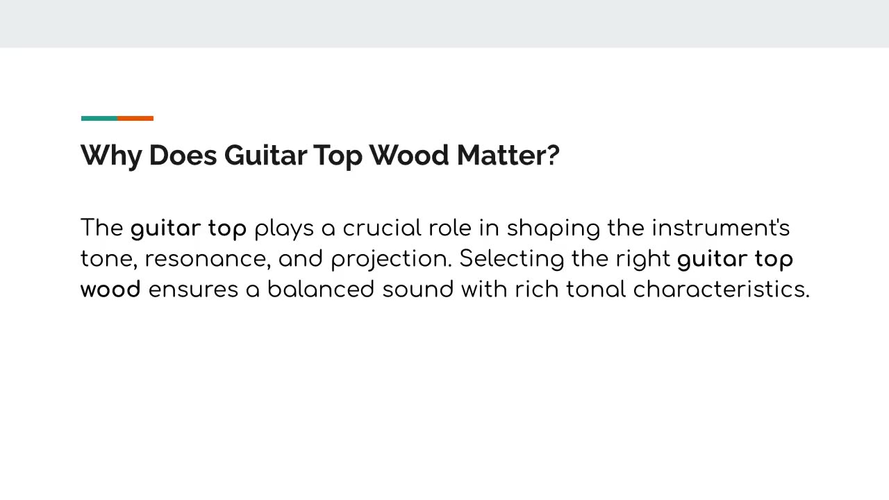 Guitar Tops – Choosing the Right Wood