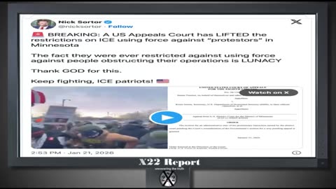 X22 - Bondi Arrests,Trump's Message At DAVOS, The Deep State In Panic Mode.