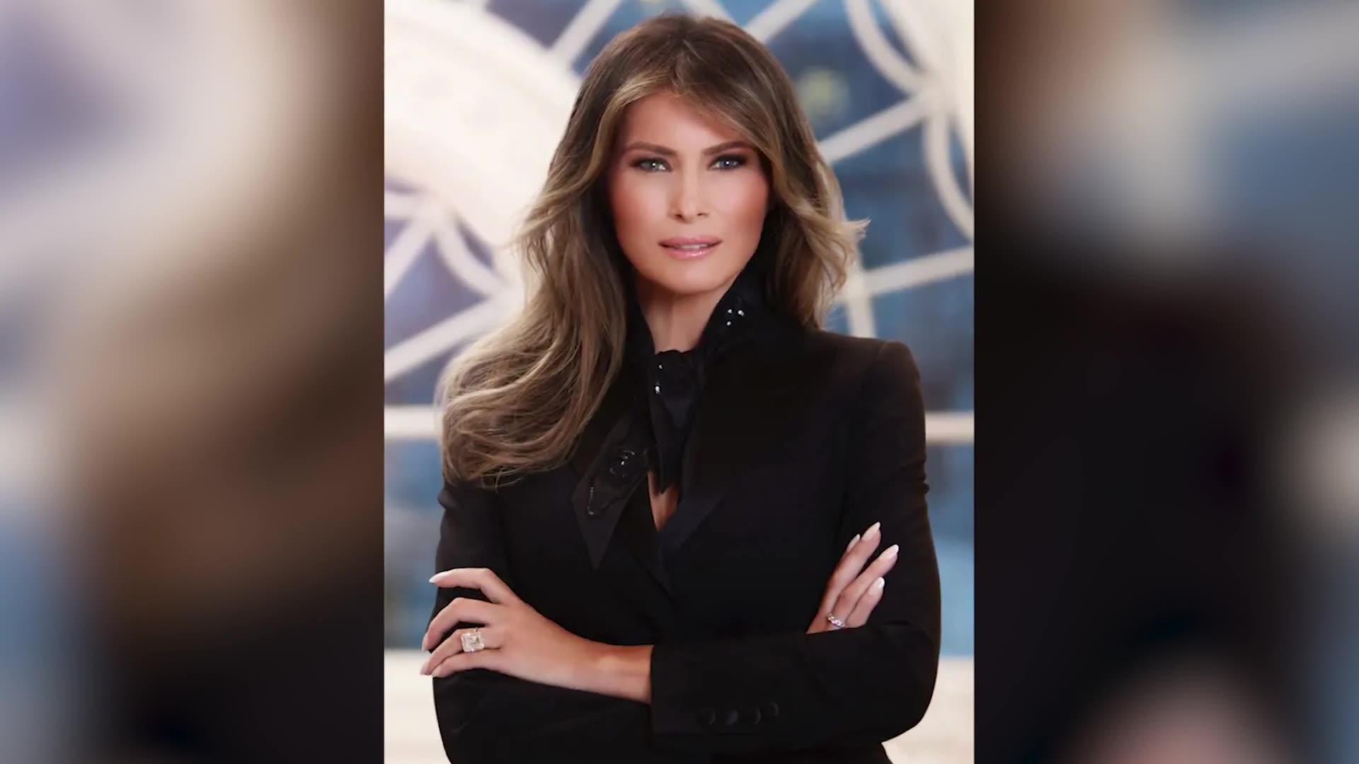 White House unveils first lady Melania Trump's official portrait