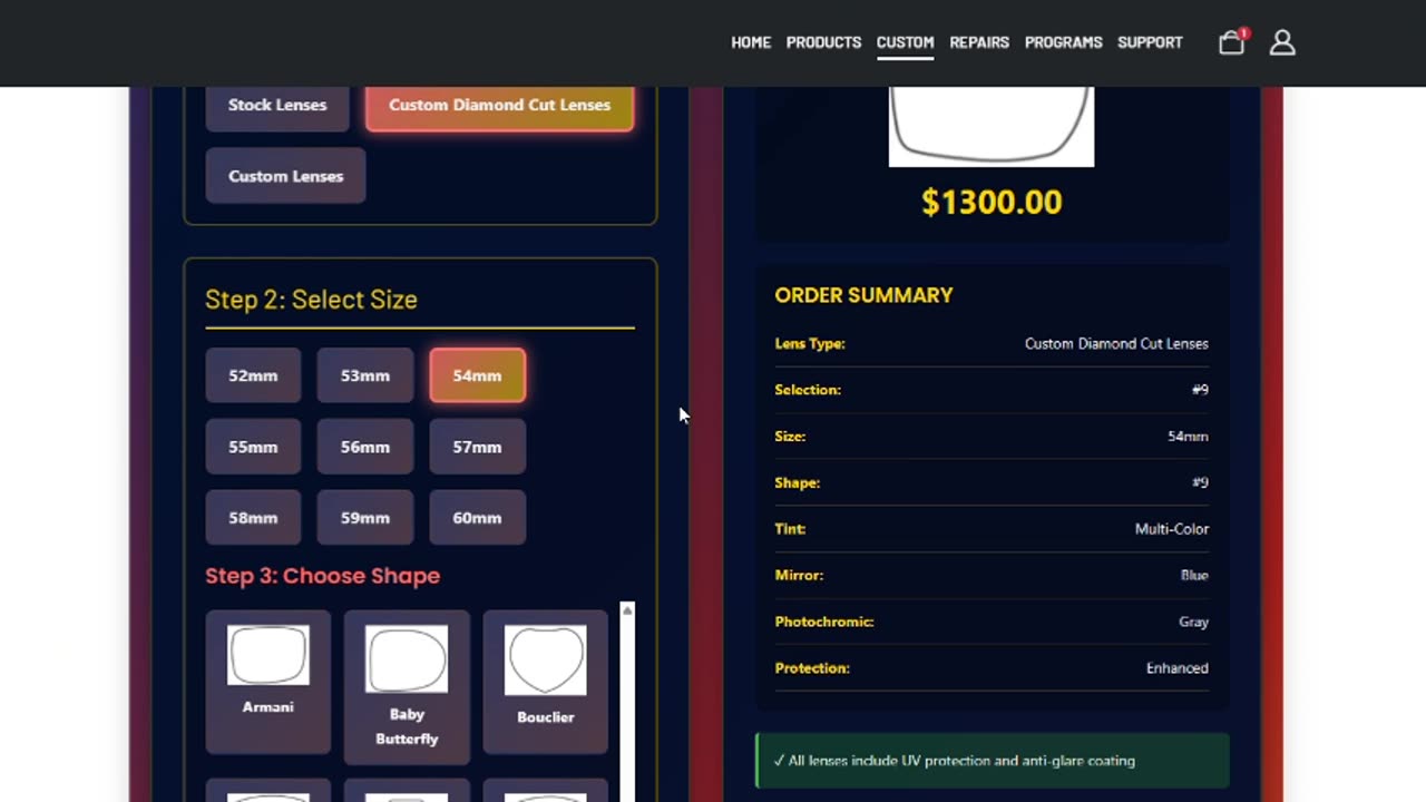 Your custom pair is waiting. Build it now!