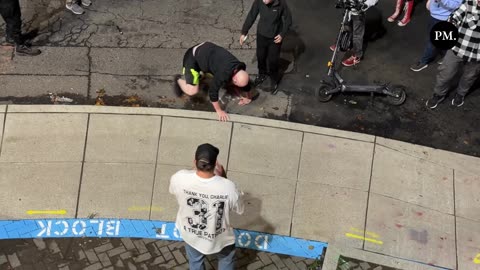 A fight breaks out at the ICE facility in Portland.