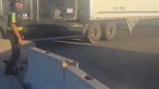 Foreign truck drivers don’t want to be filmed after their screwups.