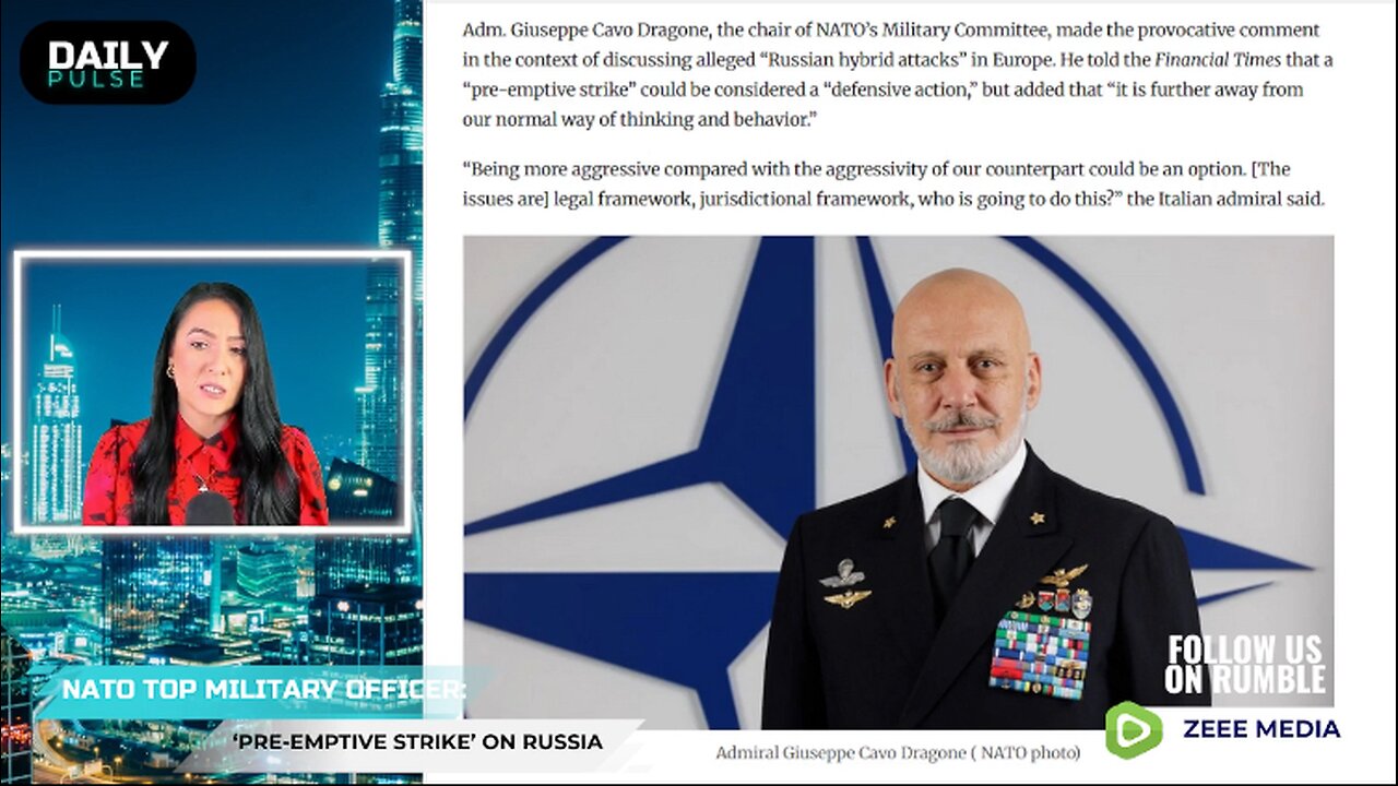 NATO’s highest-ranking military officer suggests a ‘preemptive strike’ on Russia
