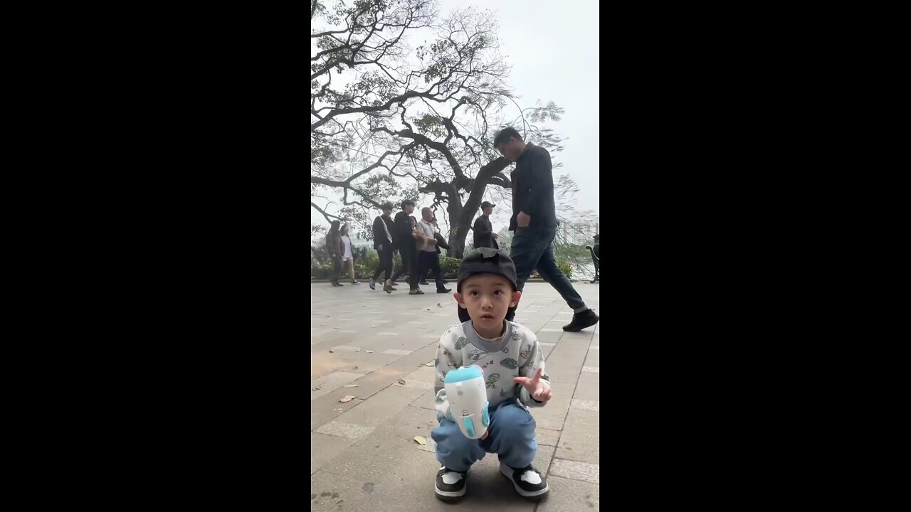 Beautiful Boy Plays With Toy At Hoam Kiem Lake !