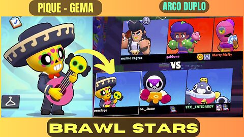 Pique Gema Arco Duplo, com o Personagem Poco#Part 01, Brawl Stars, Gameplay