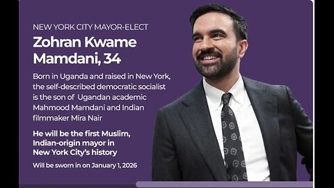 Meet the new Muslim NYC Mayor Zohran Mamdani who gets into office Jan 1st.