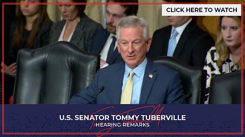 Senator Tuberville Questions Dr. Jay Bhattacharya, Nominee for Director of NIH