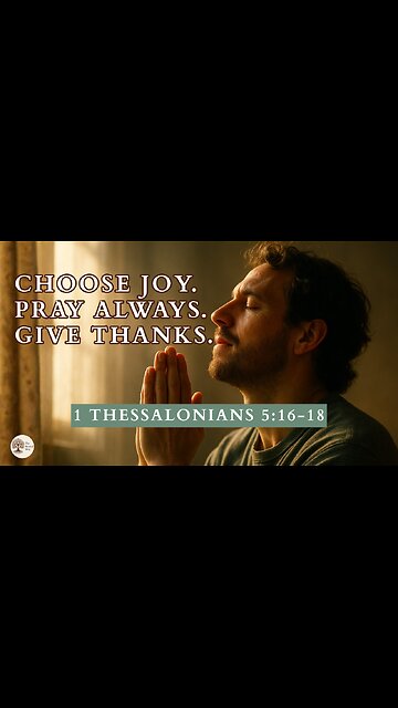 Choose Joy, Pray Always, Give Thanks 1 Thessalonians 5:16–18