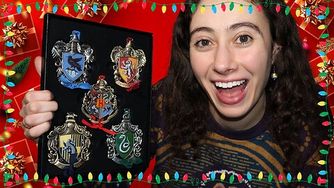 Unboxing Noble Collection: Hogwarts House Crest Tree Ornaments!