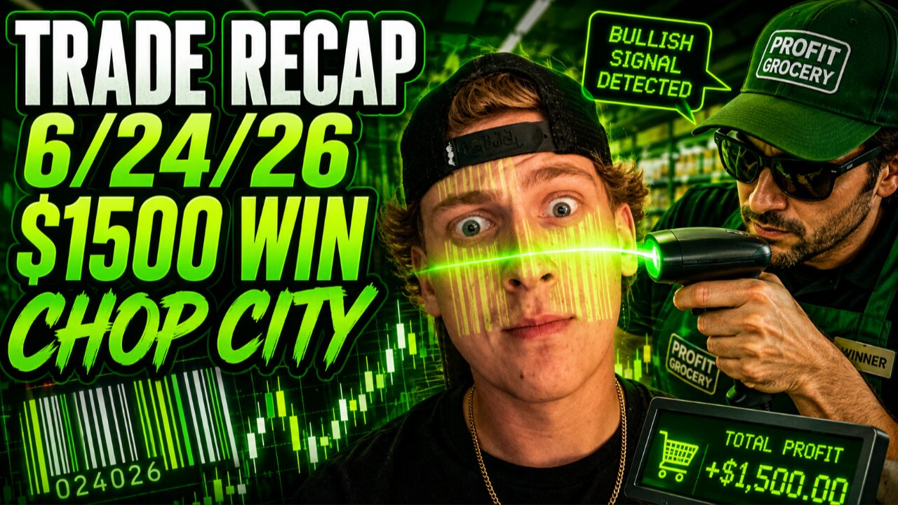 NQ WAS IN BARCODE MODE! FOUND A WAY TO CAPITALIZE AND TAKE THE WIN! Trade recap 6/24/26 ($1500 Win)