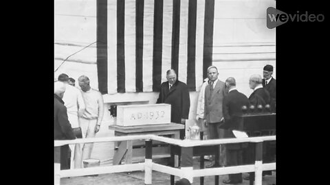 Chief Justice Taft, President Hoover, Chief Justice Hughes and the Supreme Court building