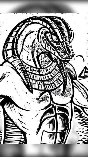 Naga reptilian in Egypt