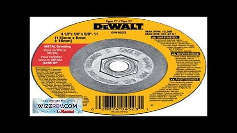 DEWALT DW4523 4-1/2" x 1/4" x 5/8"-11 Metal Grinding Wheels Quantity Review